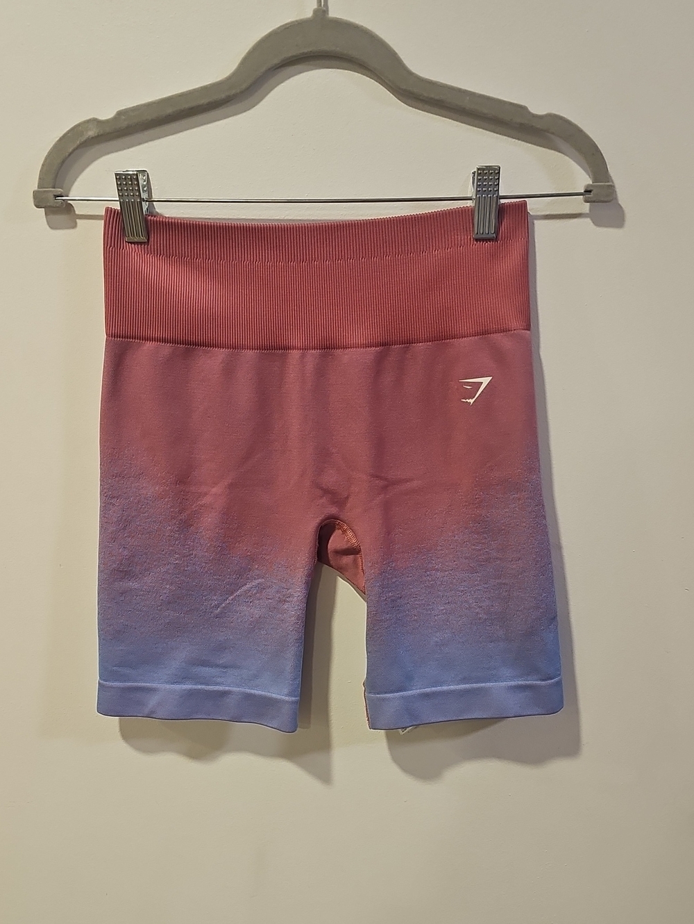 Gymshark Ombre High-Rise Bike Shorts in Pink and Blue